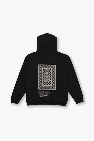 Sacred Geometry Oversize Sweatshirt Erkek Siyah