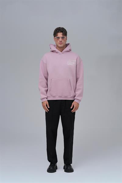 Sacred Geometry Oversize Sweatshirt Erkek Pembe