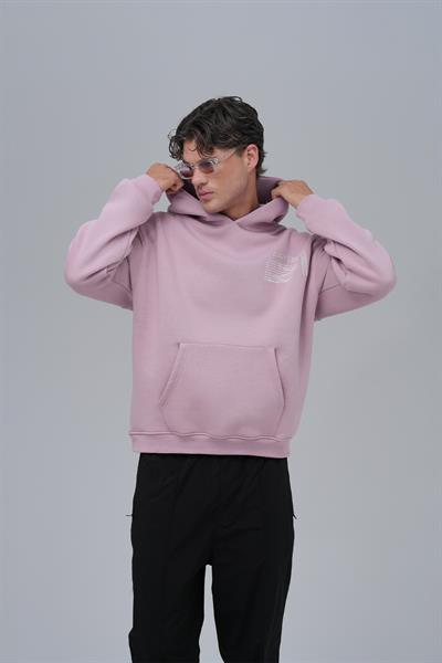 Sacred Geometry Oversize Sweatshirt Erkek Pembe