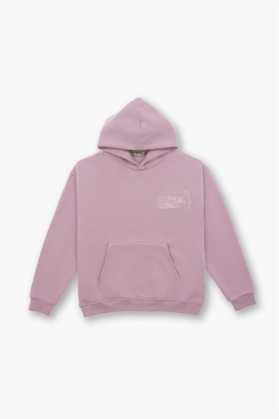 Sacred Geometry Oversize Sweatshirt Erkek Pembe