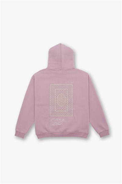 Sacred Geometry Oversize Sweatshirt Erkek Pembe