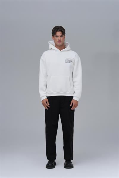 Sacred Geometry Oversize Sweatshirt Erkek Ekru