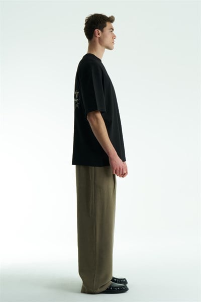 SAW Atelier Oversize Erkek Tişört Siyah