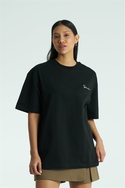 SAW Atelier Oversize Kadın Tişört Siyah