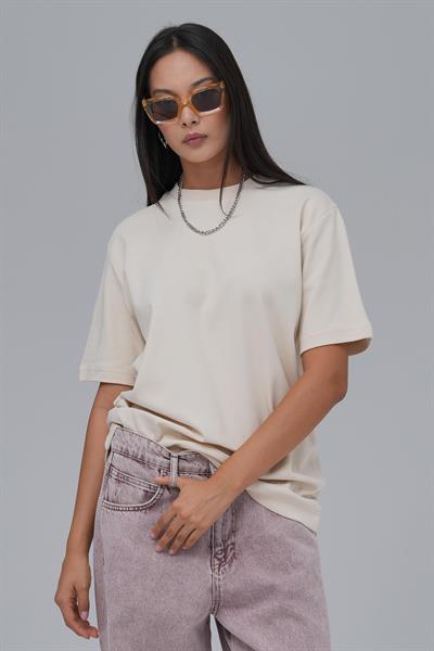 SAW Club Basic Regular Fit Tişört Kadın Stone