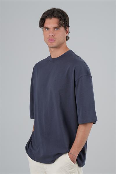 SAW Club Super Oversized Basic Tişört Erkek Füme