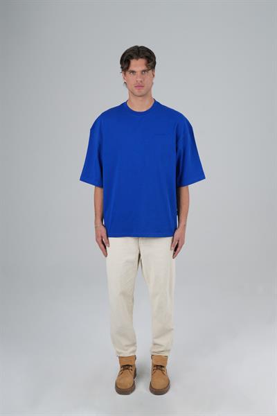 SAW Club Super Oversized Basic Tişört Erkek Royal Blue