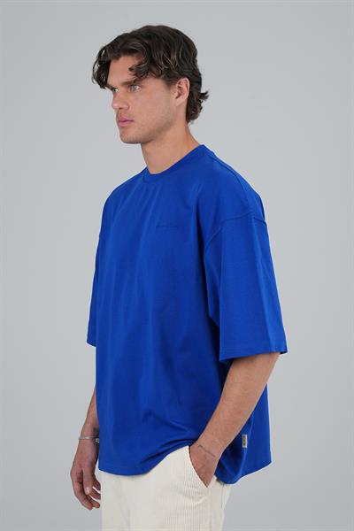 SAW Club Super Oversized Basic Tişört Erkek Royal Blue