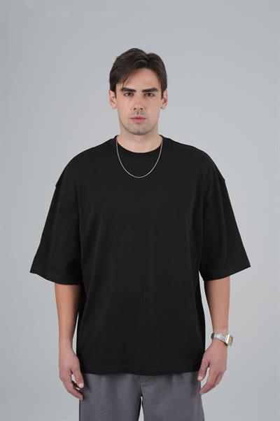 SAW Club Super Oversized Basic Tişört Erkek Siyah