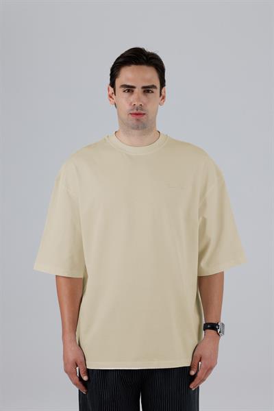 SAW Club Super Oversized Basic Tişört Erkek Stone