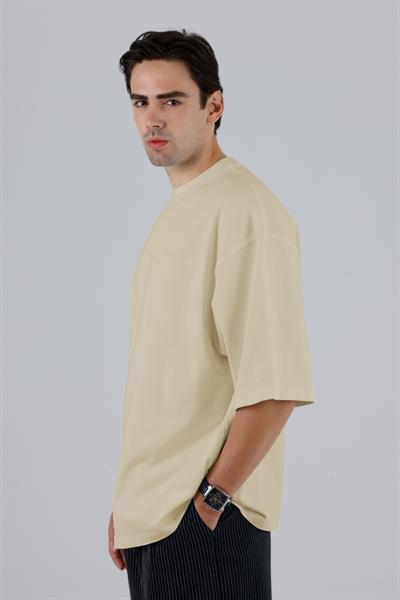 SAW Club Super Oversized Basic Tişört Erkek Stone