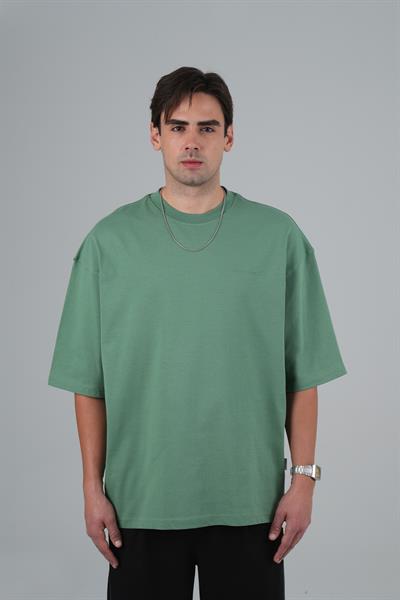 SAW Club Super Oversized Basic Tişört Erkek Yeşil