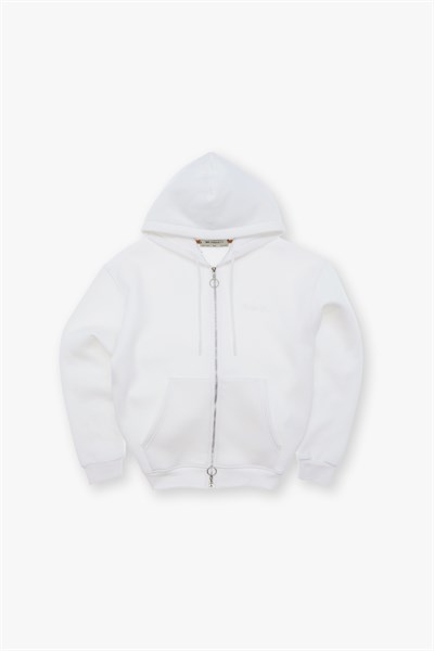 SAW Club Fermuarlı Sweatshirt Erkek Ekru