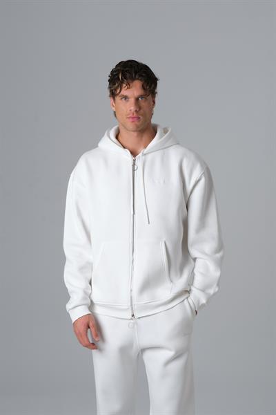 SAW Club Fermuarlı Sweatshirt Erkek Ekru