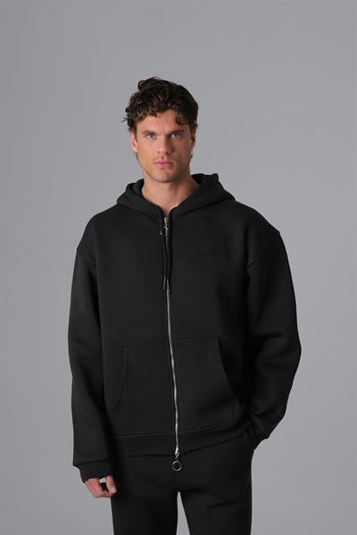SAW Club Fermuarlı Sweatshirt Erkek Siyah