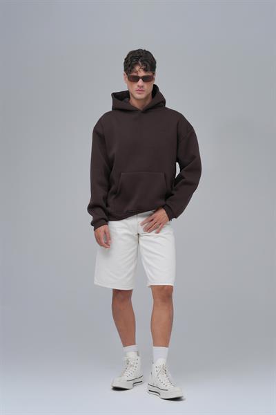 SAW Club Oversize Sweatshirt Erkek Kahverengi