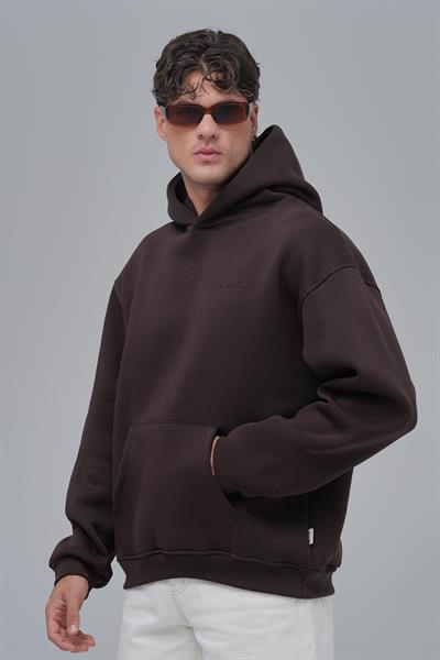 SAW Club Oversize Sweatshirt Erkek Kahverengi