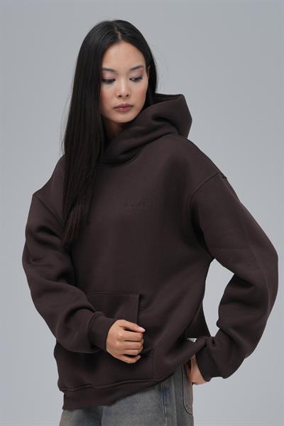 SAW Club Oversize Sweatshirt Kadın Kahverengi