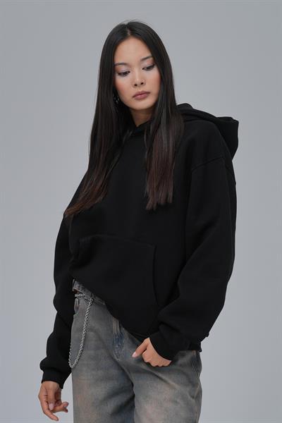 SAW Club Oversize Sweatshirt Kadın Siyah