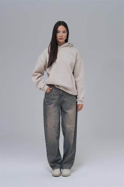 SAW Club Oversize Sweatshirt Kadın Stone