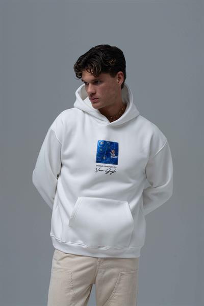 Shining Stars Oversize Sweatshirt Erkek Ekru