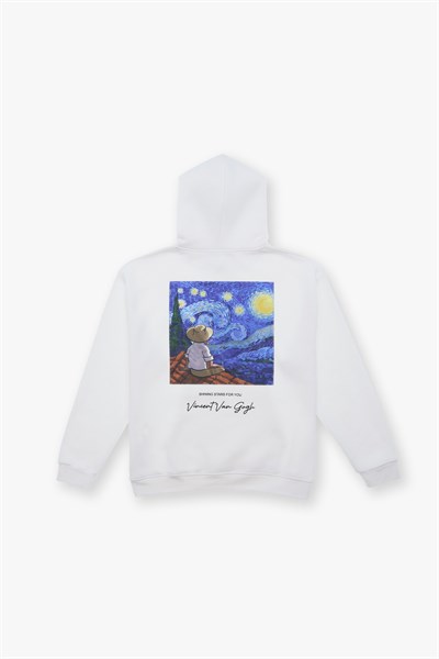 Shining Stars Oversize Sweatshirt Kadın Ekru