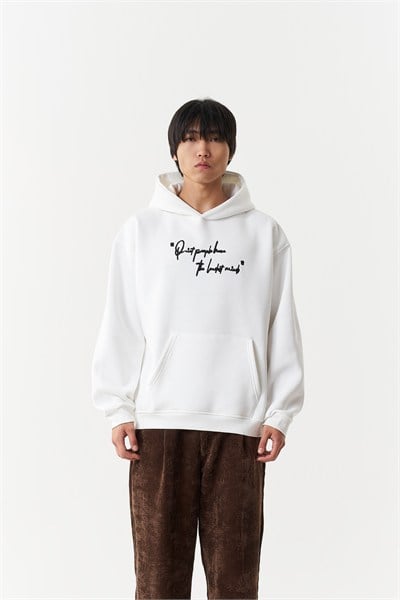 Silent Intensity Oversize Erkek Sweatshirt Ekru