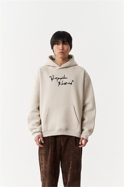 Silent Intensity Oversize Erkek Sweatshirt Stone