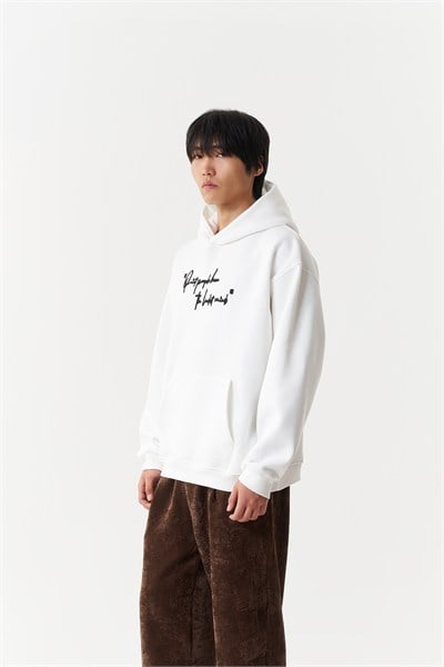 Silent Intensity Oversize Erkek Sweatshirt Ekru