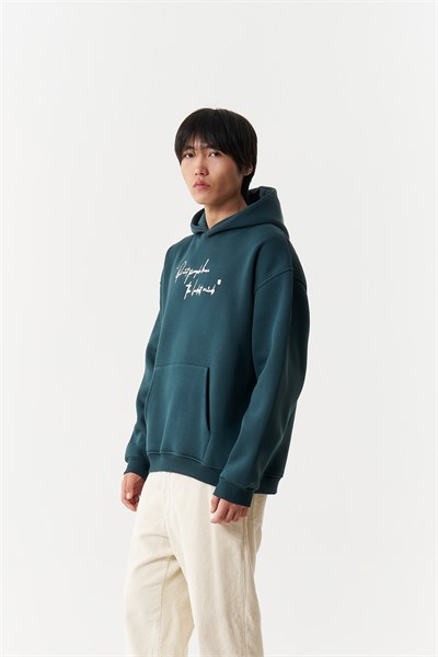 Silent Intensity Oversize Erkek Sweatshirt Yeşil
