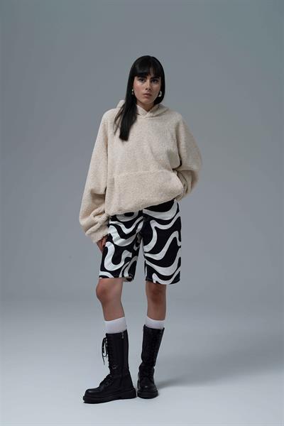 Soft Haven Oversize Welsoft Sweatshirt Kadın Açık Bej