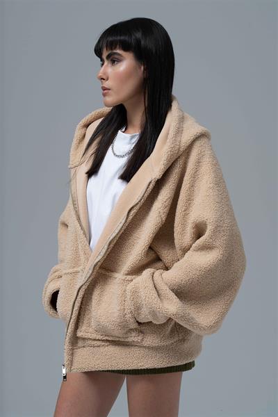 Everyday Icon Oversize Welsoft Sweatshirt Kadın Bej