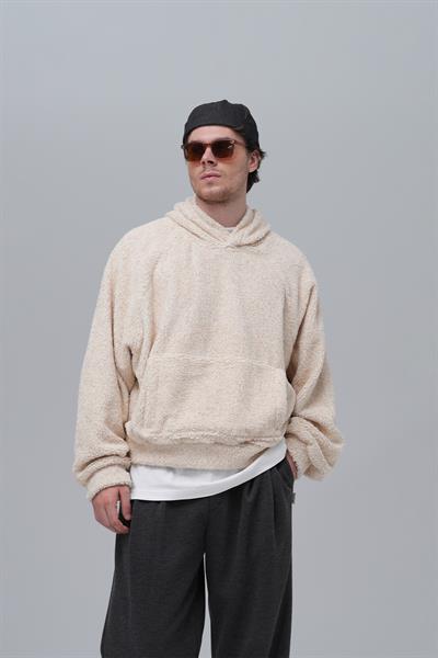 Soft Haven Oversize Welsoft Sweatshirt Erkek Açık Bej