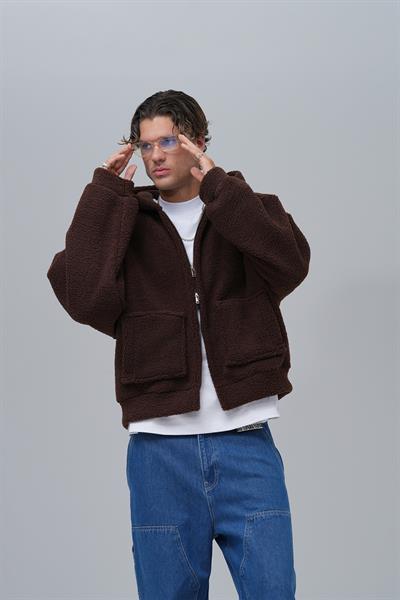 Everyday Icon Oversize Welsoft Sweatshirt Erkek Kahverengi