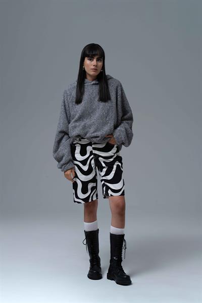 Soft Haven Oversize Welsoft Sweatshirt Kadın Gri