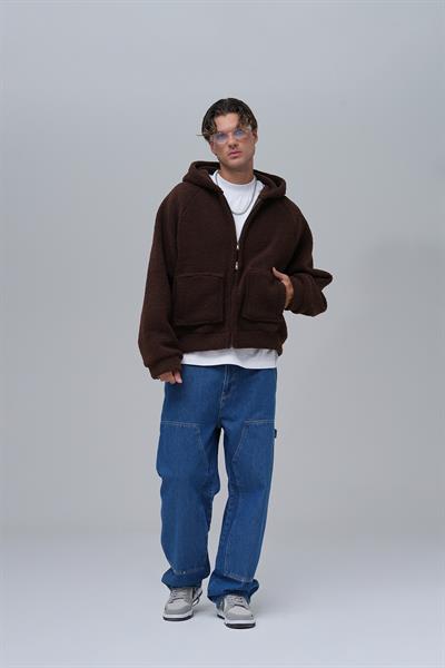 Everyday Icon Oversize Welsoft Sweatshirt Erkek Kahverengi