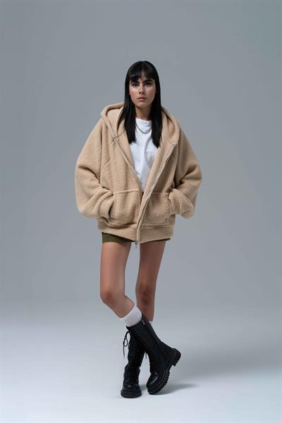 Everyday Icon Oversize Welsoft Sweatshirt Kadın Bej