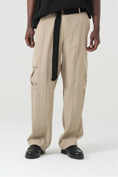 Surreal Cargo Oversize Erkek Pantolon Bej