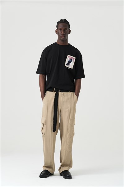 Surreal Cargo Oversize Erkek Pantolon Bej
