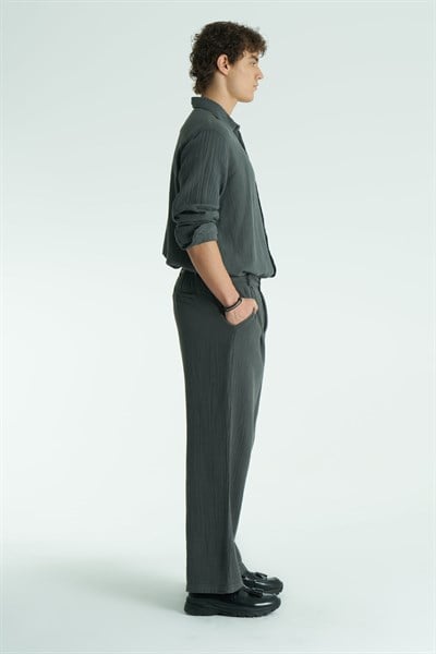 Texton Relaxed Fit Erkek Pantolon Gri