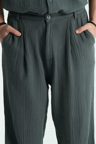 Texton Relaxed Fit Erkek Pantolon Gri