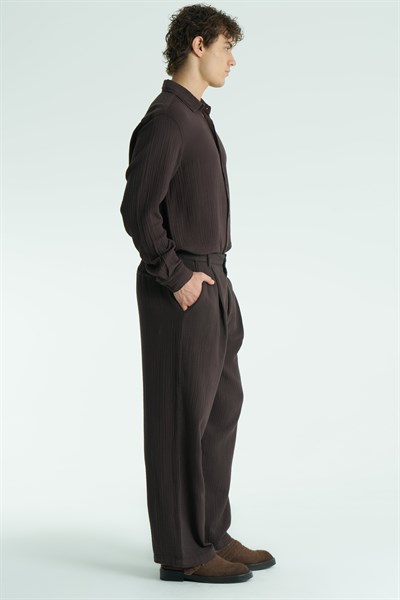 Texton Relaxed Fit Erkek Pantolon Kahverengi