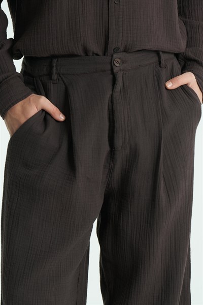Texton Relaxed Fit Erkek Pantolon Kahverengi