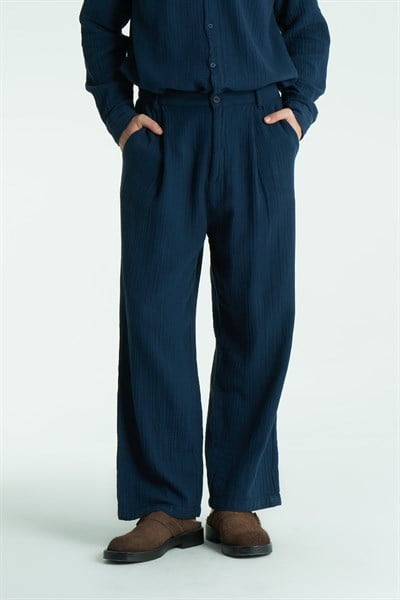 Texton Relaxed Fit Erkek Pantolon Lacivert