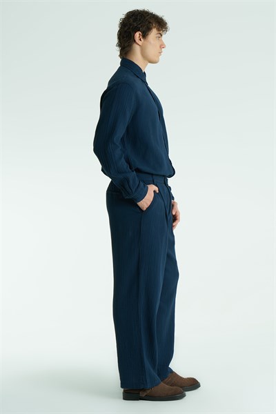 Texton Relaxed Fit Erkek Pantolon Lacivert