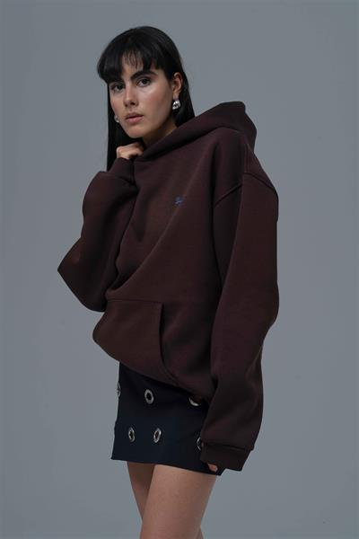 The Story of Layers Oversize Sweatshirt Kadın Kahverengi