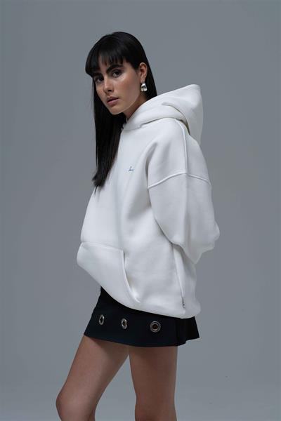 The Story of Layers Oversize Sweatshirt Kadın Ekru