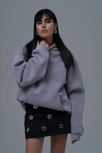 The Story of Layers Oversize Sweatshirt Kadın Füme