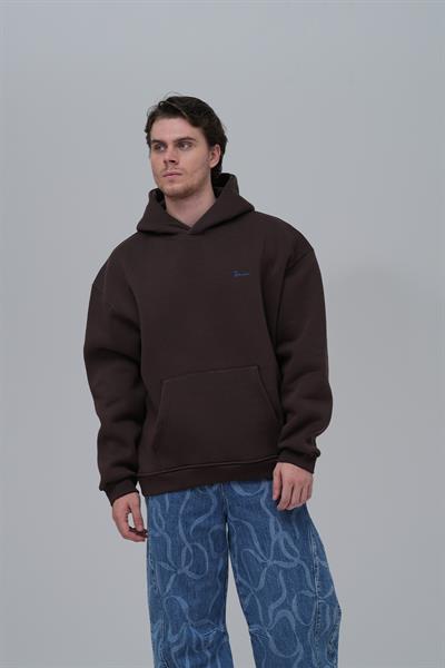 The Story of Layers Oversize Sweatshirt Erkek Kahverengi