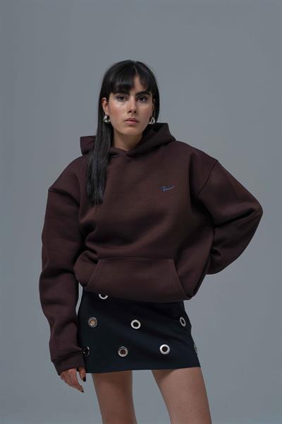 The Story of Layers Oversize Sweatshirt Kadın Kahverengi